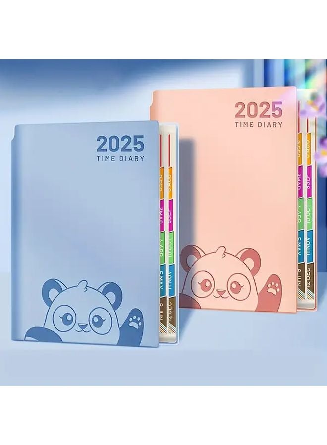 Brown Panda Planner 2025 منظم يومي غلاف ناعم هدية للمكتب والمدرسة - Image 5